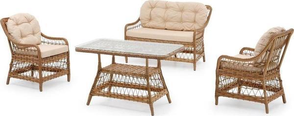 Ladin Mobilya Bahçe Mobilyası 2+1+1 Didim Bahçe Takımı Balkon Takımı Masalı Set - Image 1