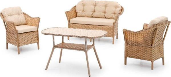 Ladin Mobilya Bahçe Mobilyası 2+1+1 Marmaris Bahçe Takımı Balkon Takımı Masalı Set - Image 1