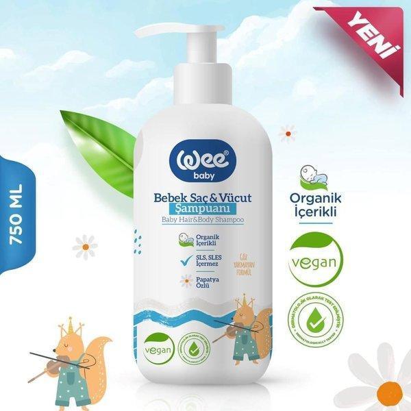 Wee Baby Bebek Saç ve Vücut Şampuanı 750 ml - Image 1