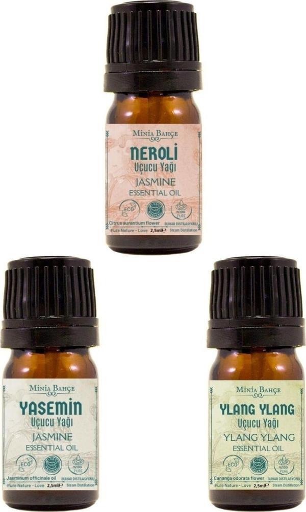 Yasemin Yağı, Portakal Çiçeği (neroli) Yağı, Ylang Ylang Yağı, 2,5'ar Ml - Image 1