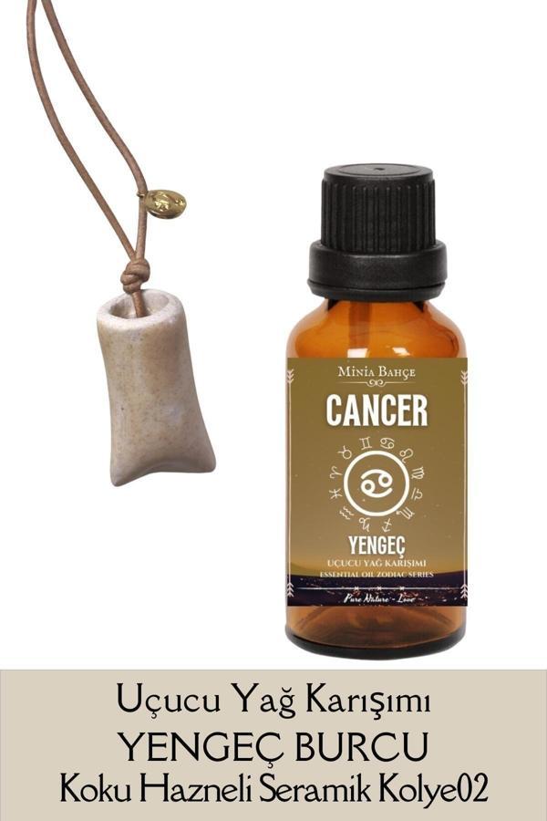 Yengeç Burcu - Cancer, Uçucu Yağ Karışımı, 10ml & Koku Hazneli Kolye02 - Image 1