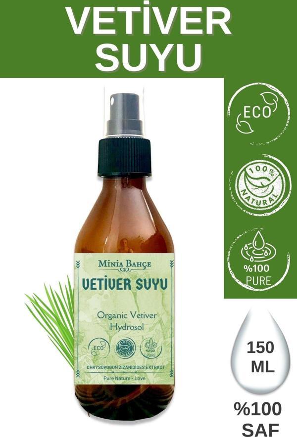 Organik Vetiver Suyu -%100 Doğal Hidrosol, 150ml - Image 1