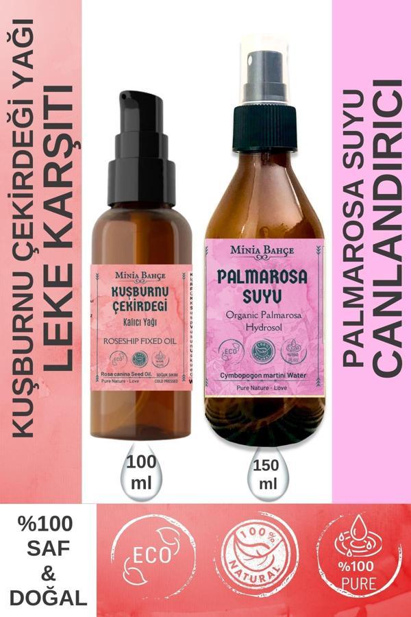 100 ml Kuşburnu Çekirdeği Yağı, Organik Palmarosa Suyu 150ml - Image 1