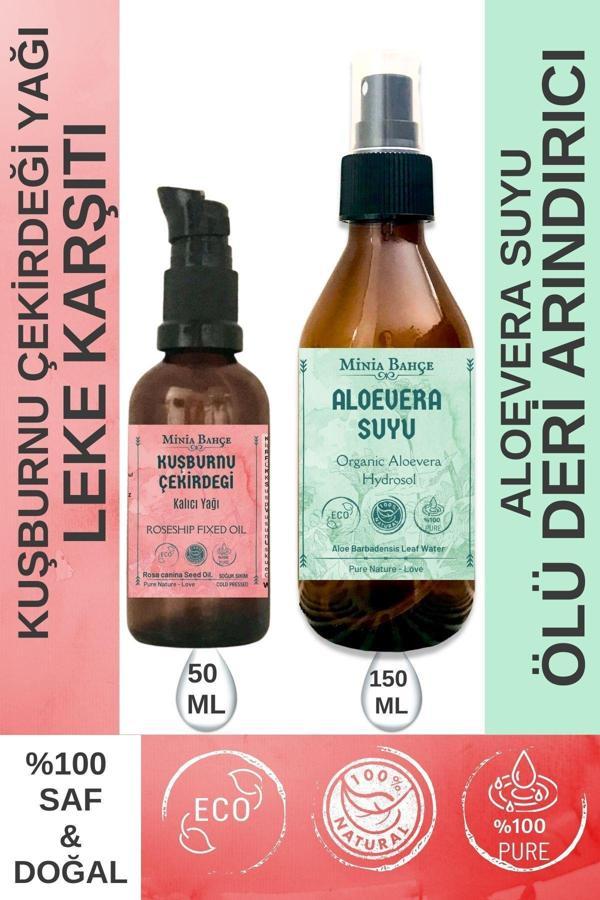 100ml Kuşburnu Çekirdeği Yağı , Organik Aloevera Suyu 150ml - Image 1