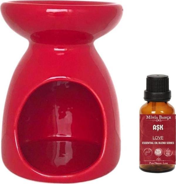 Aşk ( Love ) Uçucu Yağ Karışımı Özel Seri, 10 Ml Ve Buhurdanlık - Image 1