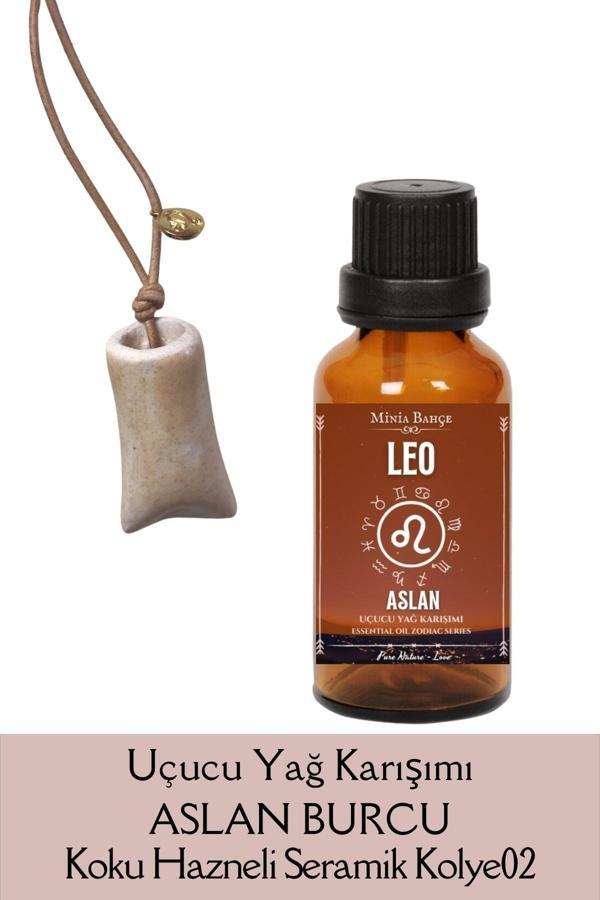 Aslan Burcu - Leo, Uçucu Yağ Karışımı, 10ml & Koku Hazneli Kolye02 - Image 1