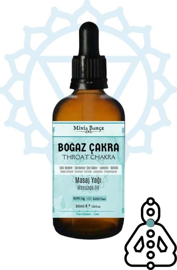 Boğaz Çakra Masaj Yağı, Throat Chakra, 30ml, %100 Saf - Image 1