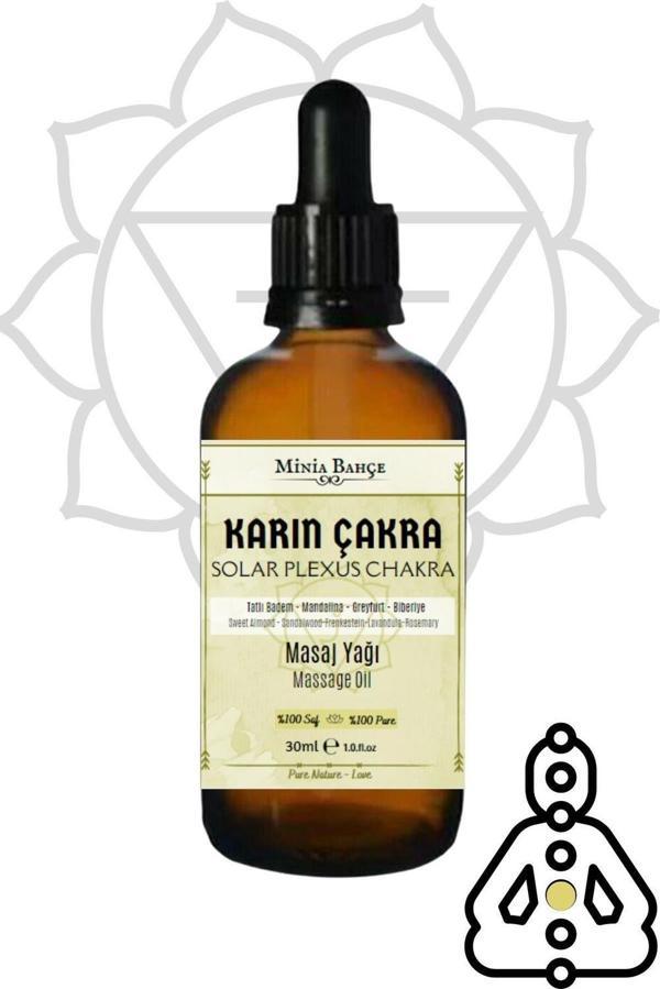 Karın Çakra Masaj Yağı, Solar Plexus Chakra, 30ml, %100 Saf - Image 1