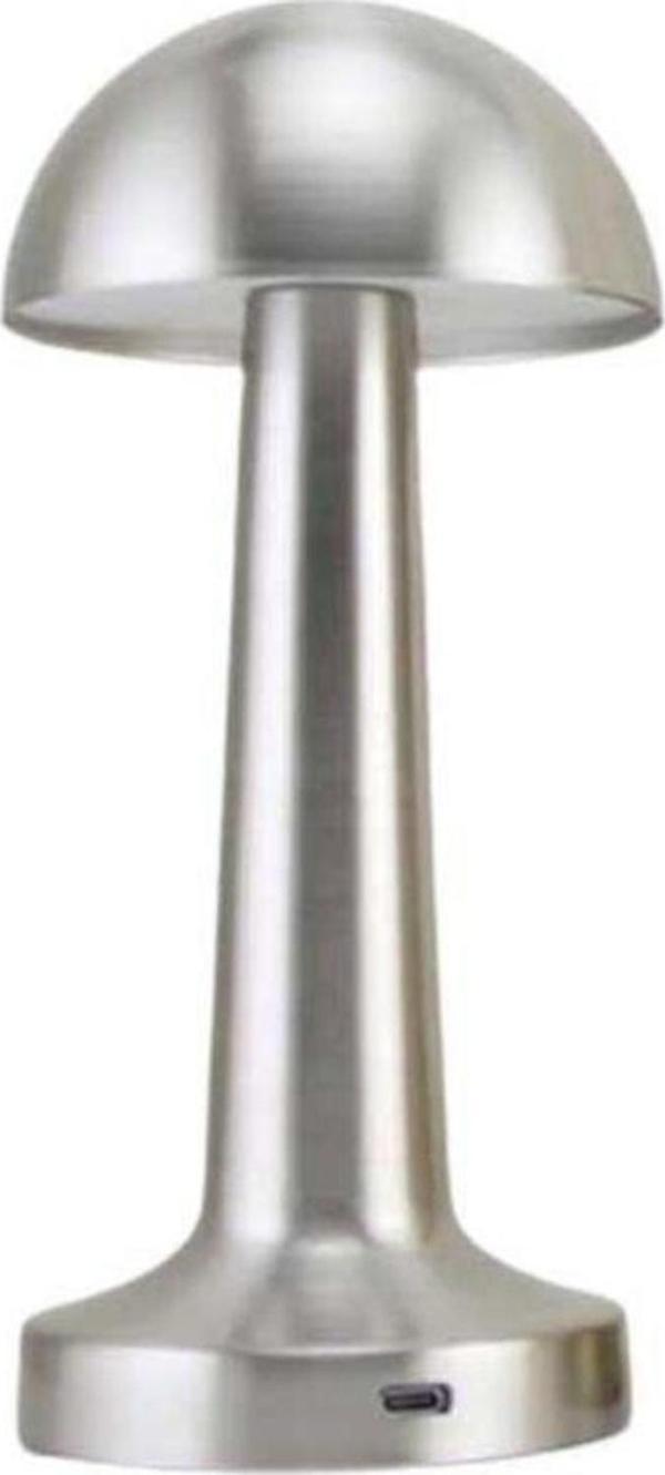 Esyah Dekoratif Şarjlı Led Masa Lambası Gümüş Fl-8082 - Image 1