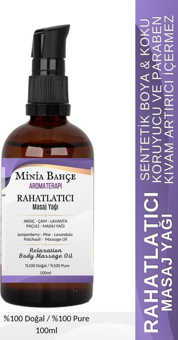 Rahatlatıcı Masaj Yağı -Ardıç, Çam, Lavanta, Paçuli-%100 Saf,100ml - Image 1