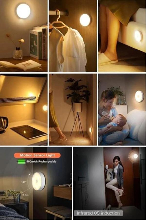 Usb Şarjlı Hareket Sensörlü Kablosuz Spot Led Lamba - Image 1