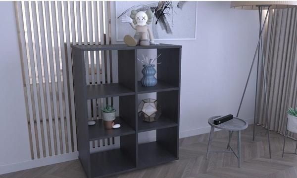 Esyah Modern Antrasit Kitaplık - Image 1