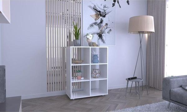Esyah Modern Beyaz Kitaplık - Image 1