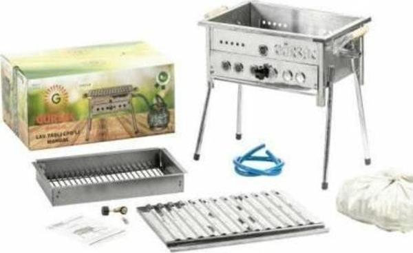 Gürsaç Tüplü Lav Taşlı 35*50 Cm BÜYÜK Mangal Seti - Image 1