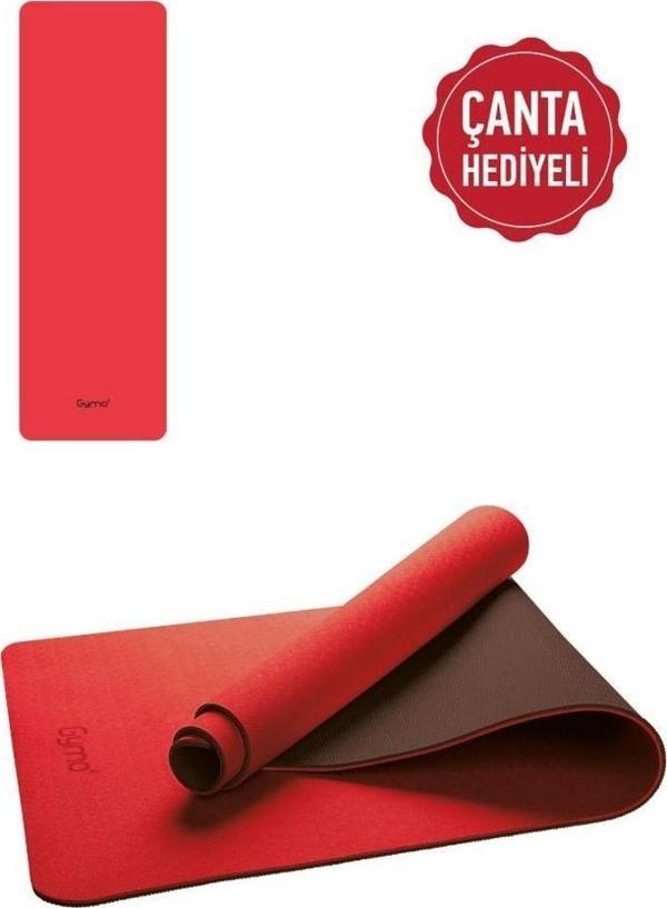 Gymo Ekolojik 6mm TPE Yoga Matı Pilates Minderi Kırmızı - Image 1