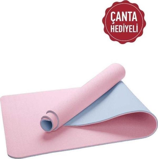 Gymo Ekolojik 6mm TPE Yoga Matı Pilates Minderi Pembe - Image 1