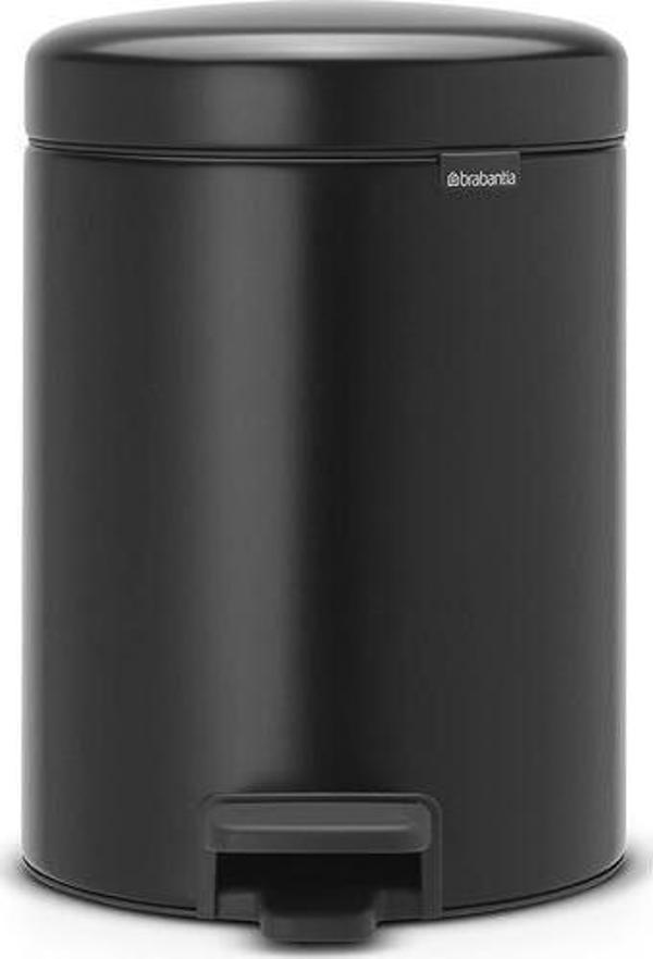 Brabantia Newicon Mat Siyah 5 lt Pedallı Çöp Kovası - Image 1