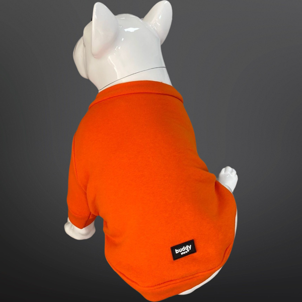 Kedi Ve Köpek Kıyafeti - Baskısız Turuncu Kapüşonsuz T-Shirt - Image 1