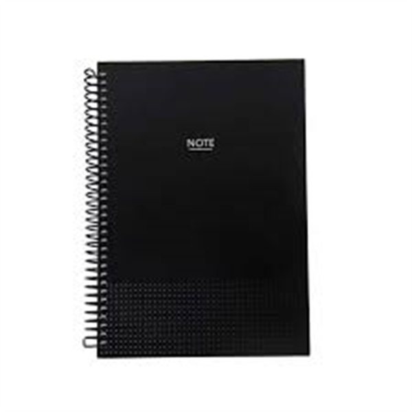 Dilman Black Book Not Defteri Spiralli Yan 16X22 Cm 80 Yaprak Kareli 6612 - Image 1