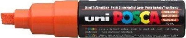 Uni-Ball Posca Su Bazlı Boyama Kalemi 8.0 Poster Markörü 8.0 Mm Turuncu pc-8k (6 Lı Paket) - Image 1