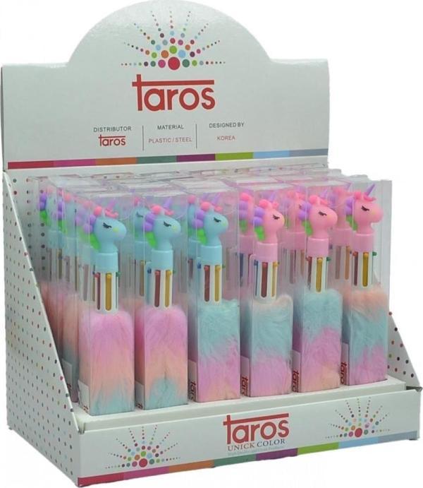 Taros Unick Color Tükenmez Kalem Pvc Kutu Unic Çoklu Peluş 7513 (24 Lü Paket) - Image 1