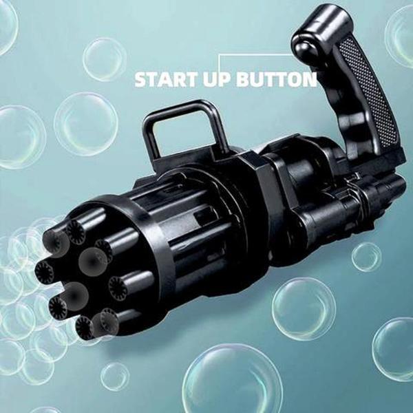 SİYAH ÇOKLU KÖPÜK ATAN KÖPÜK TABANCASI BUBBLES GUN BALONCUK TABANCASI PİLLİ KÖPÜK MakineSI BLACK GUN - Image 1