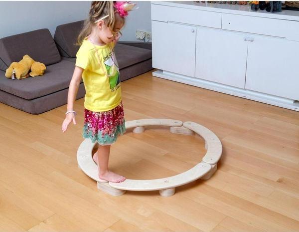 Kidoppo 4’Lü Denge Tahtası Yuvarlak Balance Beam | Ahşap Denge Tahtaları |Çocuk Eğlence Ve Aktivite Oyuncağı - Image 1