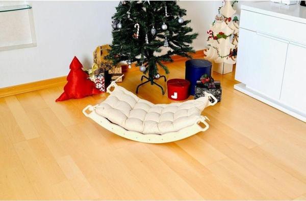 Kidoppo Balance Board Ve Yastık | Ahşap Montessori Denge Tahtası | Çocuklar İçin Wobble Board Ve Yastık - Image 1