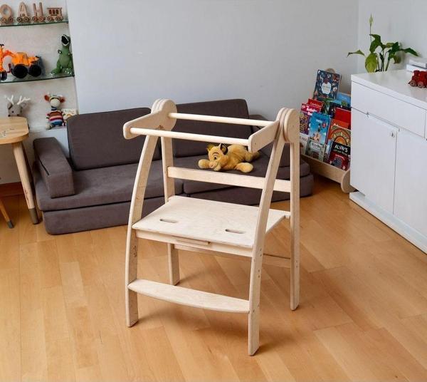 Kidoppo Öğrenme Kulesi | Katlanabilir Özellikli Montessori Ikiz Yardımcı Kule | Ikiz Ahşap Öğrenme Kulesi - Image 1