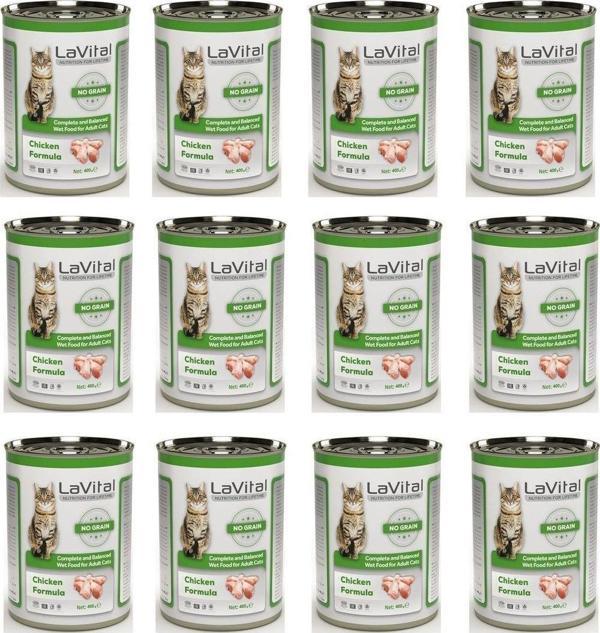 LaVital Tahılsız Tavuklu Kedi Konservesi 400 Gr. x 12 Adet - Image 1