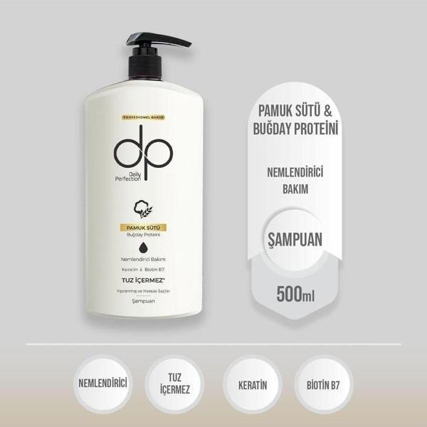 Daily Perfection Dp Şampuan Pamuk Sütü Buğday Protein 500 Ml - Image 1