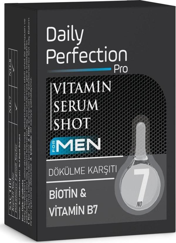 Daily Perfection Pro Vitamin For Men Serum Shot No:7 Dökülme Karşıtı 2X6 Ml - Image 1