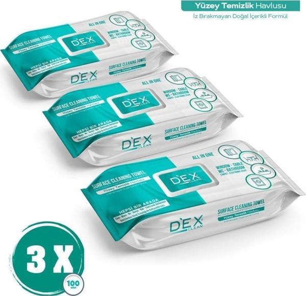 Dex Clean Yüzey Temizlik Havlusu 100'Lü 3'Lü Paket - Image 1