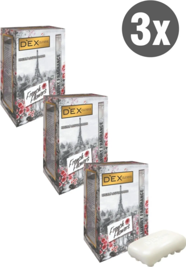 Dexclusıve Kremli Losyon Sabun French Flowers 4X100 Gr 3 Adet - Image 1