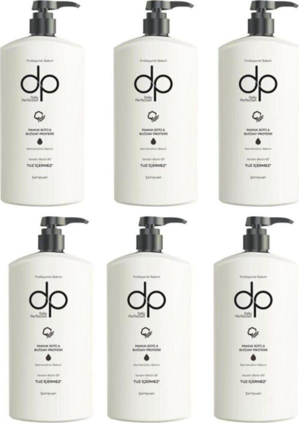 Dp Daily Perfection Tuzsuz Şampuan Pamuk Sütü Ve Buğday Proteini 6 Adet 800 Ml - Image 1