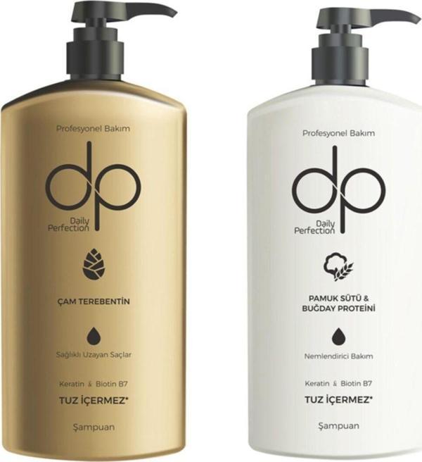 Dp Daily Perfection 1 Adet Çam Terebentin 500 Ml 1 Adet Pamuk Sütü Buğday Proteini 500 Ml Şampuan 2 Liset - Image 1