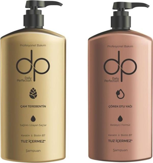 Dp Daily Perfection 1 Adet Çam Terebentin(500 Ml) 1 Adet Çörek Otu Yağı(500 Ml) Şampuan 2'Li Set - Image 1
