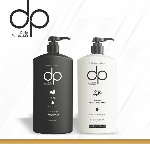 Dp Daily Perfection 1 Adet Mentollü Şampuan 500 Ml 1 Adet Organik Hindistan Cevizi Özlü Saç Kremi 500 Ml - Image 1