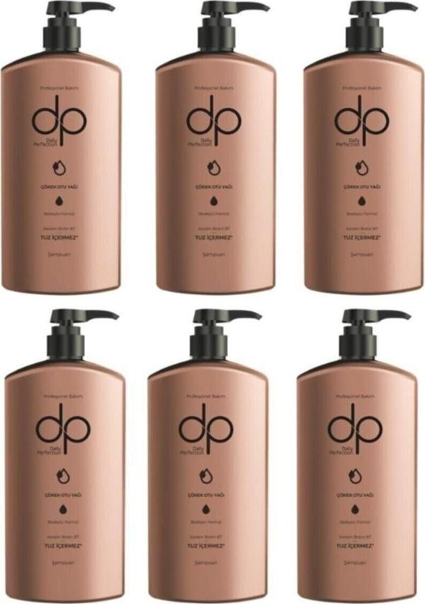 Dp Daily Perfection Çörekotu Yağı Tuzsuz Şampuan 6 Adet 800 Ml - Image 1
