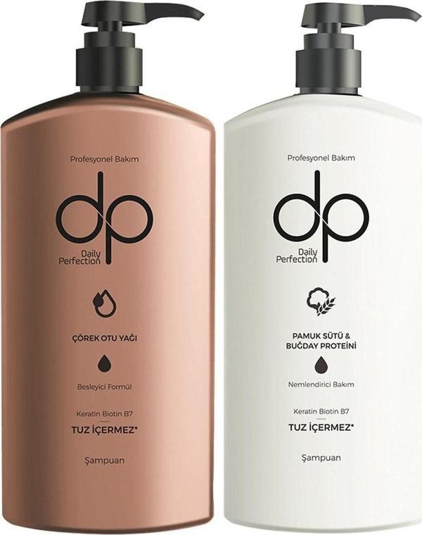 Dp Daily Perfection Çörekotu Yağı Ve Pamuk Sütü Buğday Özlü Şampuan 800 Ml 2'Li - Image 1