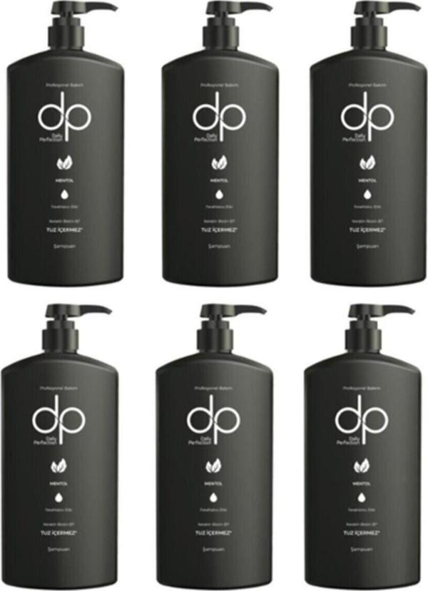 Dp Daily Perfection Erkeklere Özel Mentol Ferahlatıcı Etki Tuzsuz Şampuan 6 Adet 800 Ml - Image 1