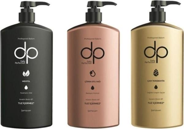 Dp Daily Perfection Mentol Ferahlatıcı 800 Ml + Çam Terebentin 800 Ml + Çörek Otu Yağı 800 Ml Şampuan - Image 1