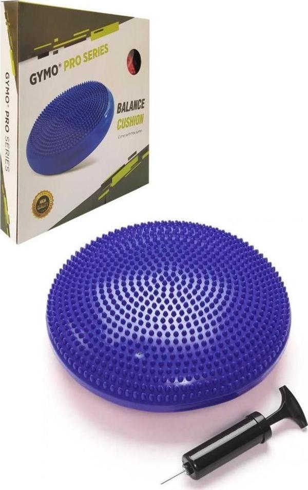 Gymo Pompalı Denge Yastığı Balance Disk Denge Pedi 33cm Mavi - Image 1