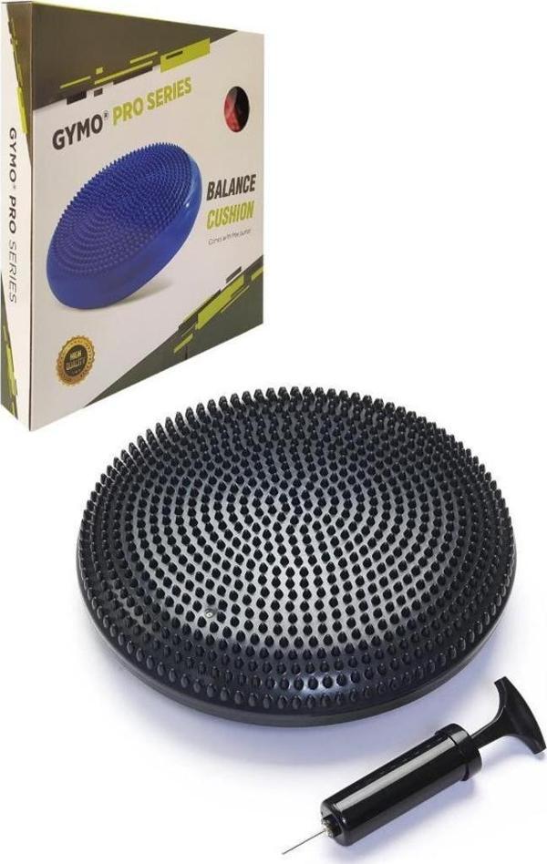 Gymo Pompalı Denge Yastığı Balance Disk Denge Pedi 33cm Siyah - Image 1