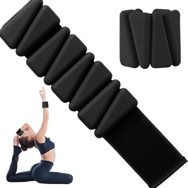 Gymo Pro Series Ayarlanabilir Silikon Bilek Ağırlığı 2x500gr Üçgen Siyah - Image 1
