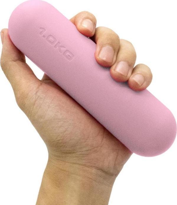 Gymo Pro Series Silikon Dambıl 2x1kg Pembe - Image 1