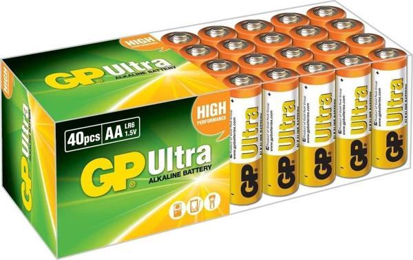 Gp LR6 AA Boy Ultra Alkalin Kalem Pil 40'lı Paket GP15AU-2B40 - Image 1