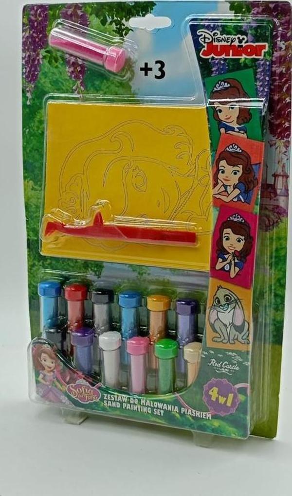 Disney Sofia Eğitici ve Eğlenceli Kum Boyama Seti 4in1-Red Castle FM-11-E - Image 1