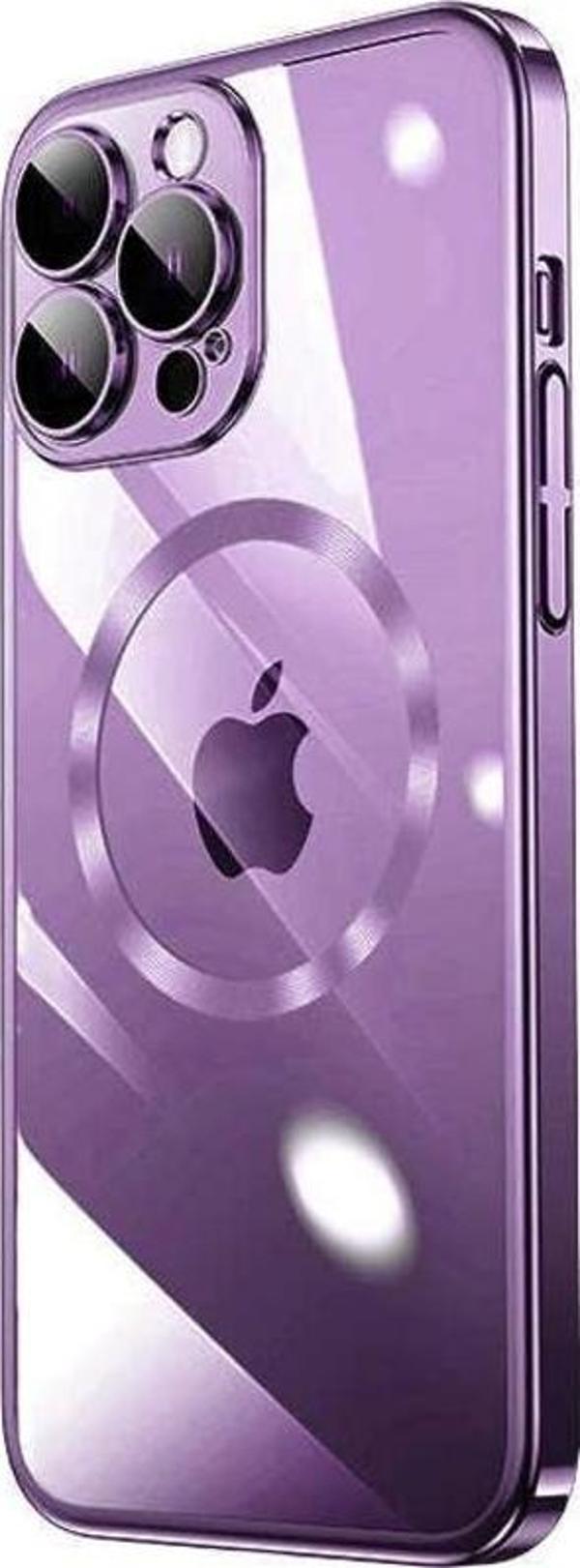 Apple iPhone 14 Pro Max Kılıf Wireless Şarj Özellikli Sert PC Zore Riksos Magsafe Kapak - Image 1