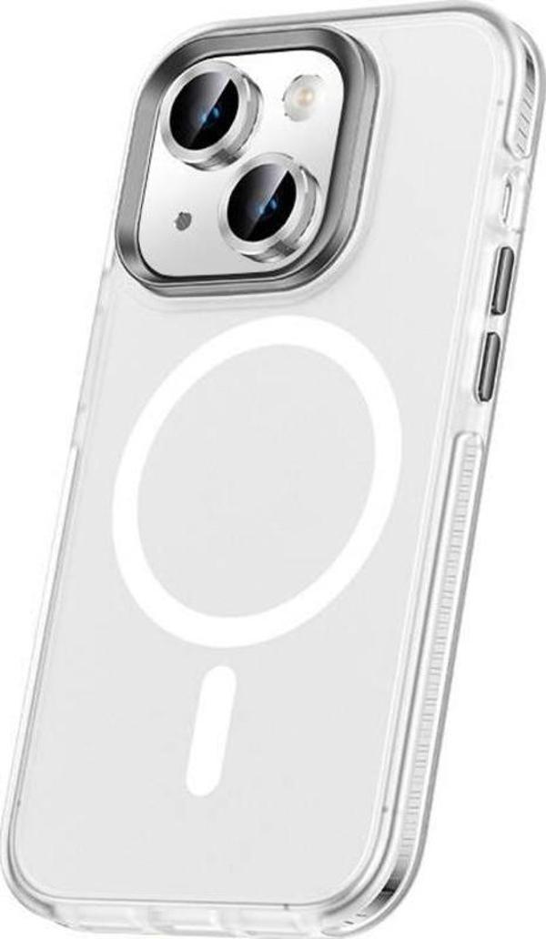 Apple iPhone 15 Plus Kılıf Airbagli Magsafe Wireless Şarj Özellikli Lens Koruyuculu Zore Klaptika Kapak - Image 1